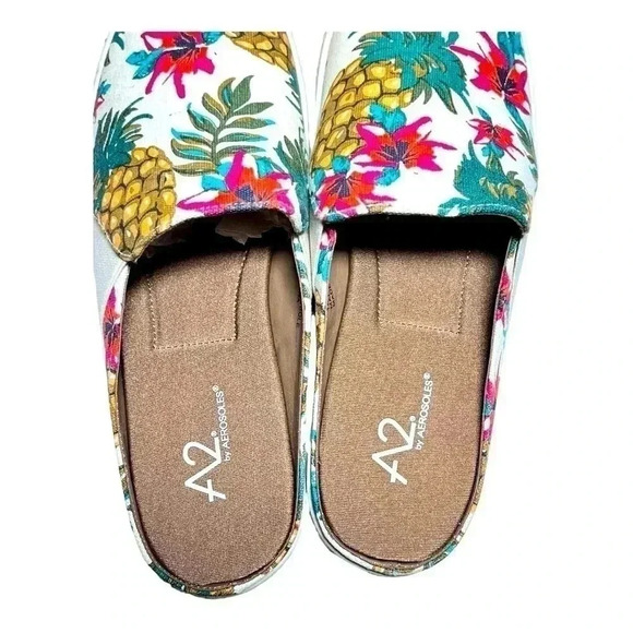 A2 by Aerosoles Women’s Flat Mules Natural Multi Colored Size 7 Brand New No Box - Picture 4 of 10